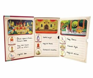 juego creativo infantil para inventar y contar cuentos con fichas